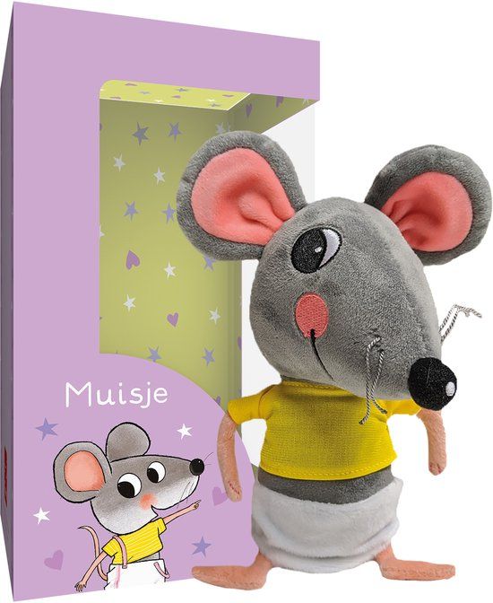 NL - Clavis Muisje Knuffel - Multicolor - Pluche - 20 cm