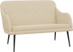 vidaXL Bankje 110x76x80 cm stof crèmekleurig