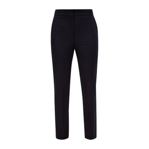 s.Oliver BLACK LABEL Cropped Slim Fit Pantalon - Donkerblauw