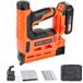 VEVOR Elektrisch spijkerpistool 2-in-1 nietmachine 18 gauge 15/20/25/30/32 mm met 500 nietjes en 500 spijkers, antislip rubberen grip en oplader, elektrische nietmachine voor houtbewerking en doe-het-zelfprojecten
