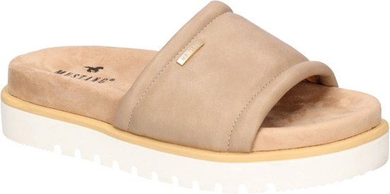Mustang Dames Teenslippers 1461-701 - taupe - Maat 38