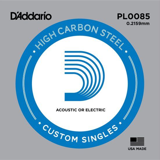 D'Addario PL0085 Plain enkele snaar - Enkele snaar voor elektrische gitaar