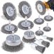 13-delige draadborstel - Draadborstel Set - Ideaal voor roestverwijdering - Zilver - Schroefmachine accessoire - Geschikt voor diverse...