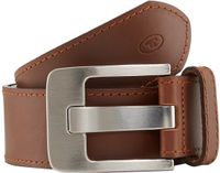 Tom Tailor Lederen riem met vierkante gesp - Dames - Lichtbruin - 100 cm