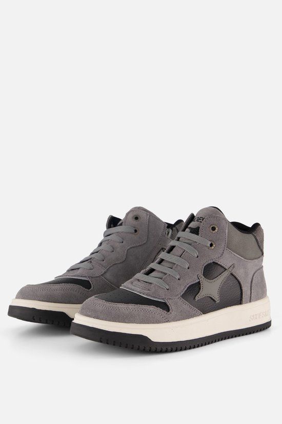 Shoesme Grijze Sneaker - Sneakers Kinderen - Jongens - Grey - Suède - Maat 32