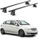 Omac Barres de toit transversales en acier pour Mercedes Classe B W245 2005-2011 – Tüv / Din 75302:2019 – Antivol inclus – Rainure en T (accessoires) – Charge max 75 kg – 2 barres – Noir