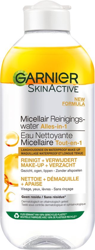 Garnier Skinactive Face SkinActive - Micellair Reinigingswater voor Langhoudende en Waterproof Make-up - 400ml – Reinigingswater