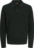 JACK&JONES JPRBLURILEY KNIT POLO LS Heren Polo Lange Mouw Katoen Scarab L