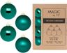 Inge Christmas Goods Boules de Noël - 12x - vert foncé - verre - 8 cm