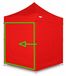 Ambitent Paroi latérale pour tonnelle pliante 2m ALU Standard et Premium, Couleur: Rouge