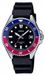 CASIO MDV-10 herenhorloge, zwart/blauw, quartz, analoog, stalen kast, rubberen band
