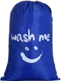 IHOMAGIC Sac à linge Boîte de collecte de linge Sac à linge Grand panier à linge pliable Sac de rangement Panier à linge Boîte à linge Conteneur à linge pour extérieur Tissu 120L Bleu foncé
