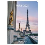 DRAEGER PARIS Zakagenda 2025 – Parijs – 11,5 x 16 x 1,2 cm – rooster van januari tot december 2025 – hardcover bladwijzer – 7 talen – 1 week op 2 pagina's – FSC®-gecertificeerd papier