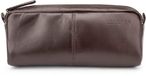 LEABAGS Leren etui I Grote etui van echt leer I Etui voor werk, universiteit en school I Etui I Etui voor pennen I Leren etui I Choco