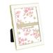 Laura Ashley 4x6 witte emaille fotolijst, gouden metalen rand met ezel
