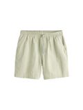 Next - Heren - Seersucker short met textuur en trekkoord in de taille - Groen