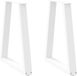 vidaXL - Eettafelpoten - 2 - st - V-vormig - 60x(72-73,3) - cm - staal - wit