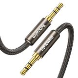 SYNCWIRE 3,5 mm AUX-kabel gevlochten nylon (1 m, hifi-geluid), mannelijke naar mannelijke audio-ingangsadapter voor hoofdtelefoon, auto, stereo, luidspreker, iPhone, iPad, iPod, Echo en meer