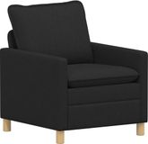 vidaXL Bank Zwart Stof 76 x 81 x 87,5 cm