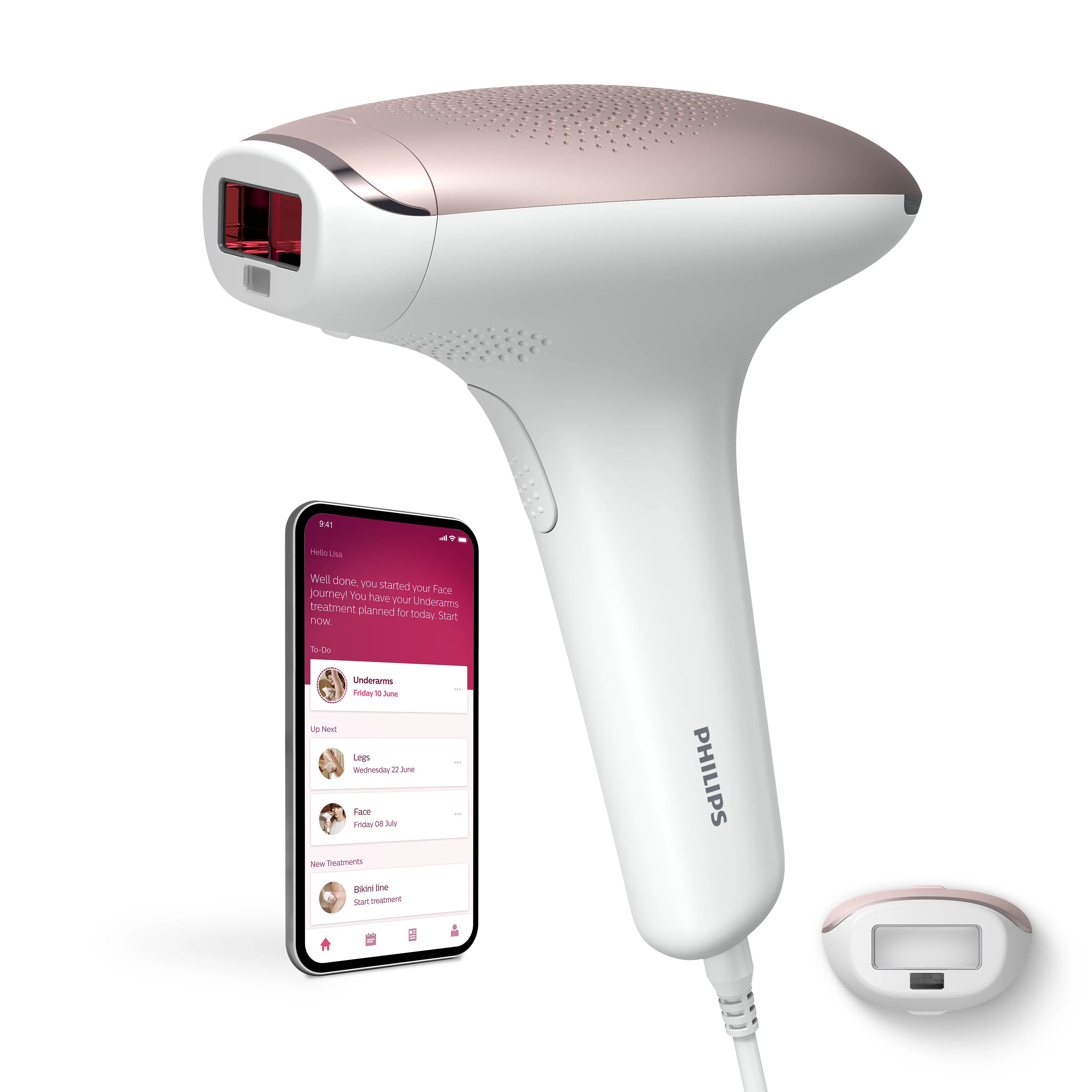 Philips Lumea Advanced SC1994/00 IPL Hair Removal Device - Pink/White