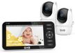 Babyfoon met 2 camera's - 5 inch display - 720p HD - Nachtzicht - Tot 10 uur