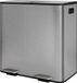Poubelle double - Poubelle à pédale en acier inoxydable - Capacité 2x40 litres - Bacs intérieurs amovibles - Pédale - Convient pour cuisine et bureau - Gris