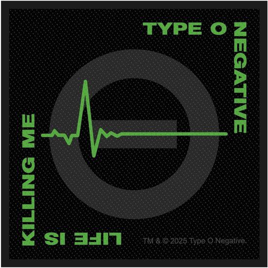 Type O Negative Life Is Killing Me Unisex Patch - meerkleurig