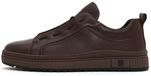 DERIMOD Slip-On Sneakers Echt Leren Slip-On Sneakers Bruin Heren Maat 40