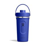Hydro Flask - Insulated Stainless Steel Shaker Bottle 710 ml (24 oz) | Lekdichte Flip Chug Tuit – Voor Eiwitshakes & Supplementen – Klopbal – 24 Uur Koud - Capri Blue