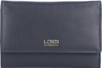 L.CREDI Evelyn Portemonnee RFID Leer 14,5 cm - Dames - Horizontaal - marine