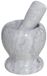 Gerimport Vijzel met stamper - marmer - Wit