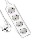 Ledux SKU-8756 stekkerdoos met 4 stopcontacten, 10 A, kabel 1,5 meter, 3 x 1,5 mm²
