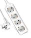 Ledux SKU-8756 stekkerdoos met 4 stopcontacten, 10 A, kabel 1,5 meter, 3 x 1,5 mm²