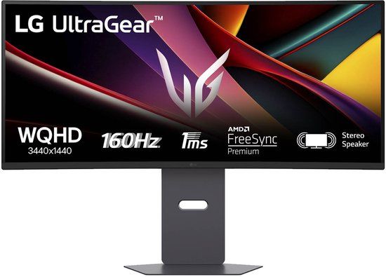 LG 34G600A-B UltraWide Curved Gaming Monitor - 34 inch - 160Hz - 1ms - UltraWide QHD (3440x1440) - HDR10 - FreeSync Premium