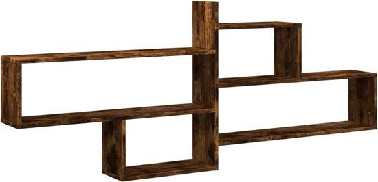 vidaXL Wandschap 167,5x18x68 cm bewerkt hout gerookt eikenkleurig
