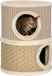 PawHut Kattentoren Spaanplaat, Polyester 35,5L x 35,5B x 49H cm Khaki+Koffie