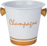 Cosy&Trendy Champagne ijsemmer - wit/goud - Ø 20 cm