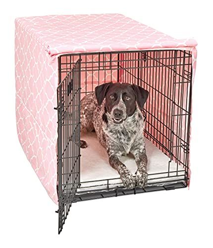 Dog Crate Cover for 36" Crates - Pink Designer Pattern