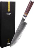 Shinrai Japan Koksmes 20 cm Damascus Micarta Jewels Met Luxe Geschenkdoos