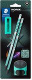 STAEDTLER Crayons de dessin HB - pour esquisser et écrire - NORIX - Inclus 2 crayons HB, taille-crayon et gomme en Vert français - Set de 4, 181 SBK2-3