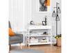 HOMCOM Console Néo-Rétro Bois Blanc 2 Tiroirs