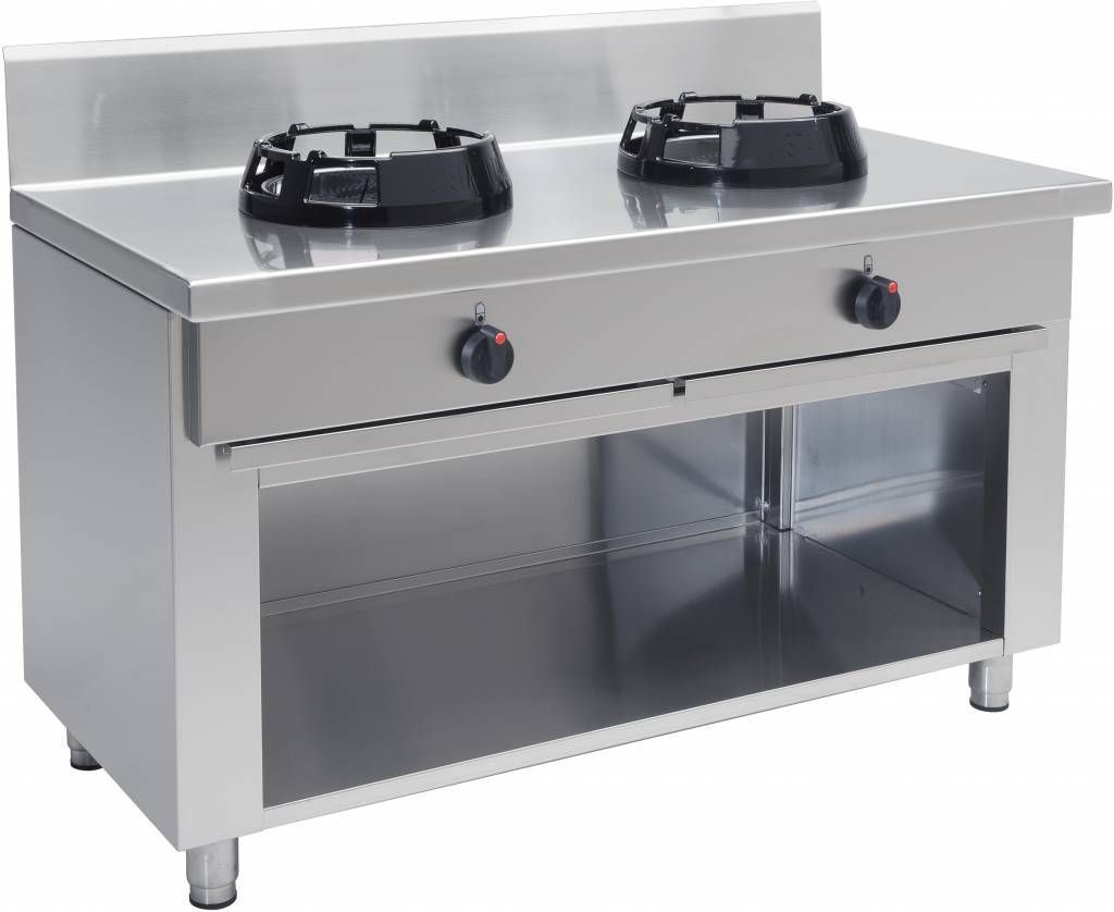 Saro Wok Gasfornuis Professioneel 2 branders 28 kW
