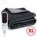 Seranova Elektrische Deken - Extra Warmtedraden - Premium Model - 160x120 cm - 1 Persoons Warmtedeken - Dubbelzijdig Fleece Sherpa - Antraciet