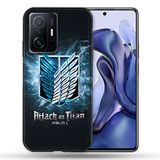 Beschermhoes Xiaomi Beschermhoes voor Xiaomi 11T / 11T Pro Manga Attack Titan zwart