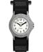 Timex 28 mm kinderhorloge - zilverkleurige kast met witte wijzerplaat en zwarte stoffen band T79051