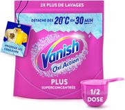 Vanish Oxi Action Plus Super Concentrated Powder – Textile Stain Remover and Anti-Fade – 2x More Washes – 500 g