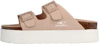 O'Neill Sandy Platform Slider Dames Sandalen Beige Synthetisch Kurk Plateau