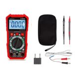 Velleman Digitale multimeter, datahold, geschikt voor het meten van AC/DC-stroom, AC/DC-spanning, weerstand, batterijspanning, continuïteit, temperatuur, inclusief meetsnoeren