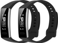 kwmobile 2x horlogebandjes geschikt voor Huawei Band 2 / Band 2 Pro bandje - Smartwatch bandjes van TPU - Activity tracker horloge band in mat zwart / mat zwart