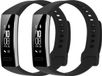 kwmobile 2x horlogebandjes geschikt voor Huawei Band 2 / Band 2 Pro bandje - Smartwatch bandjes van TPU - Activity tracker horloge band in mat zwart / mat zwart